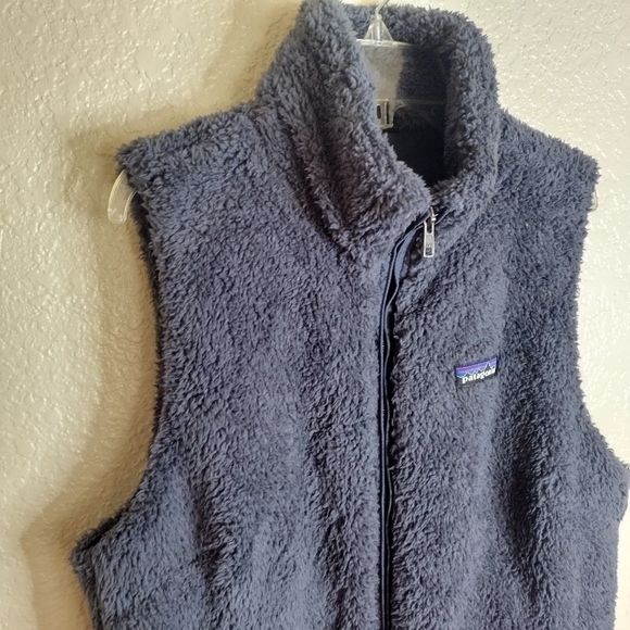 Patagonia los Gatos full zip fuzzy vest women's Sz L - Picture 3 of 5